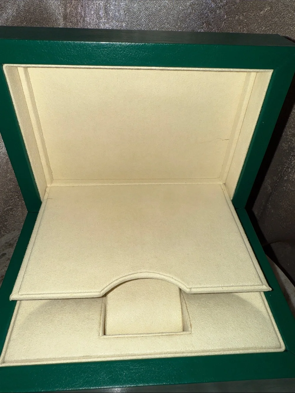 ROLEX Green Jewelry Presentation Box with Gold Crown Emblem
